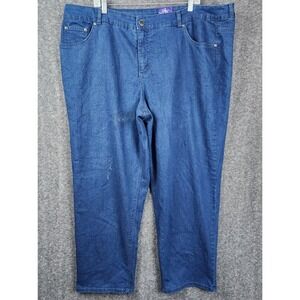 Just My Size Cora Jeans Women 26W Blue High Rise Straight Leg Denim JMS172S-PAC